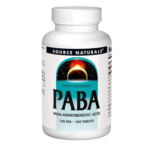 PABA 250 Tabs by Source Naturals