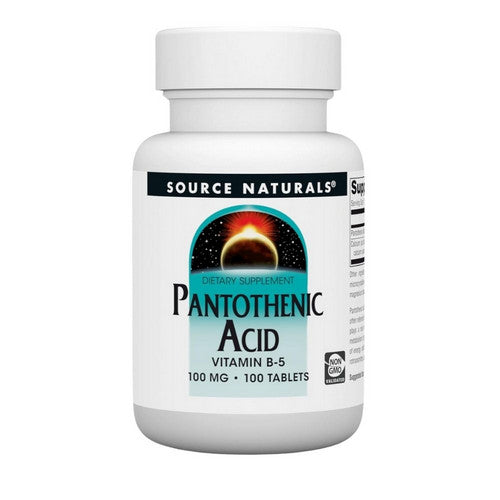 Pantothenic Acid 100 Tabs by Source Naturals