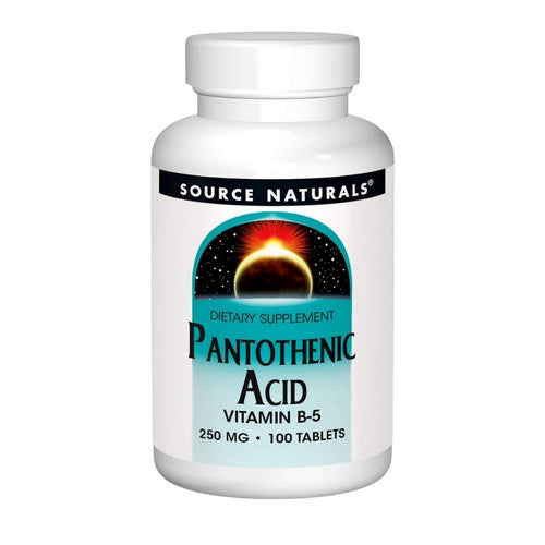 Pantothenic Acid 100 Tabs by Source Naturals