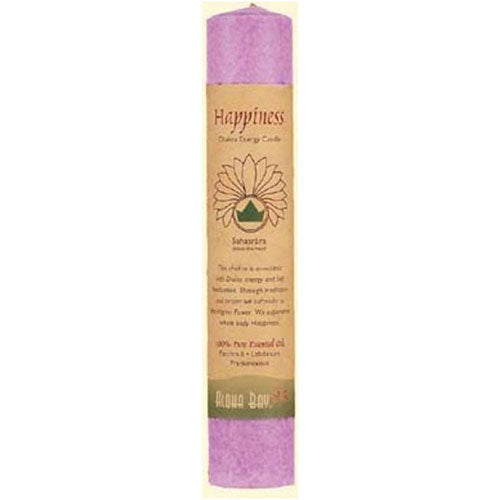Chakra Pillar Candle Happiness Violet 1 Count by Aloha Bay