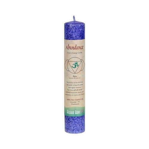Abundance Chakra Energy 8 Inches Candle Ajna 1 Each by Aloha Bay
