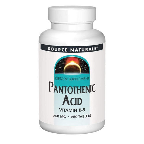 Pantothenic Acid 250 Tabs by Source Naturals