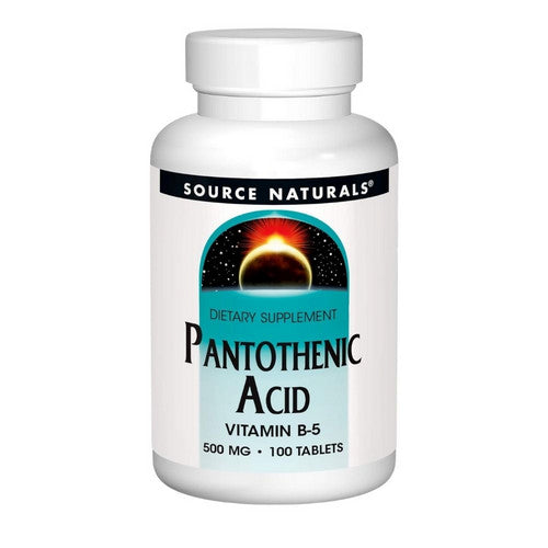 Pantothenic Acid 100 Tabs by Source Naturals