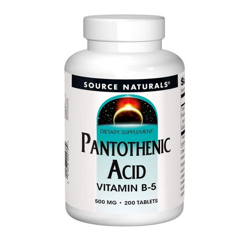 Pantothenic Acid 200 Tabs by Source Naturals