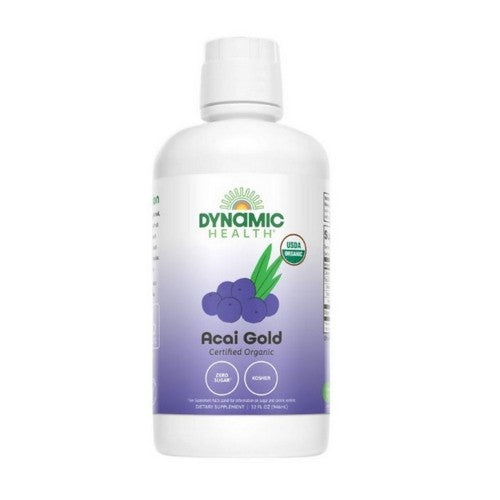 Acai Gold 100% Pure Organic Juice 32 Oz by Dynamic Health Laboratories