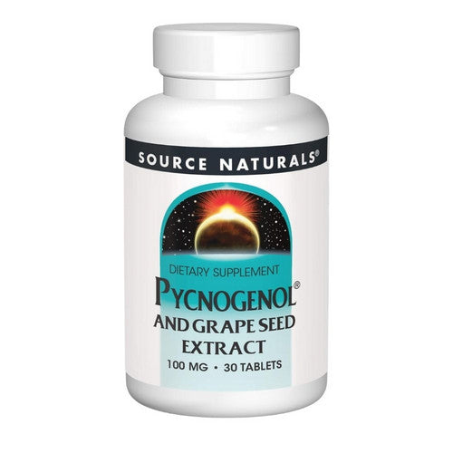 Pycnogenol and Grape Seed Extract 100 30 Tabs by Source Naturals