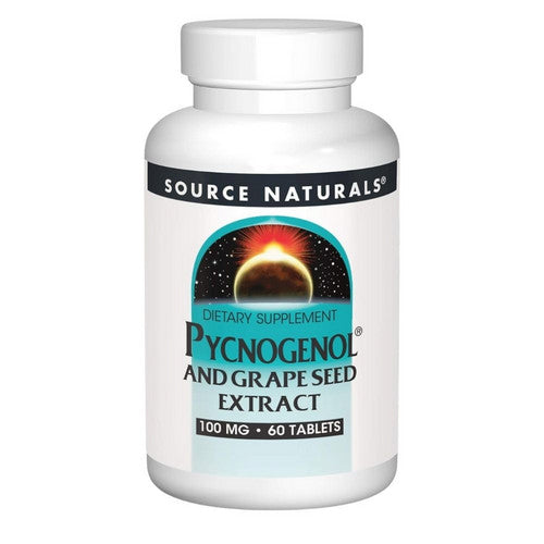 Pycnogenol and Grape Seed Extract 100 60 Tabs by Source Naturals