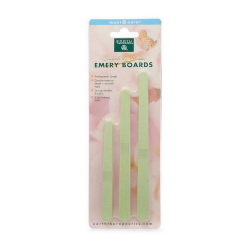 Smooth And Shape Emery Boards 3 Sizes 15 Count by Earth Therapeutics