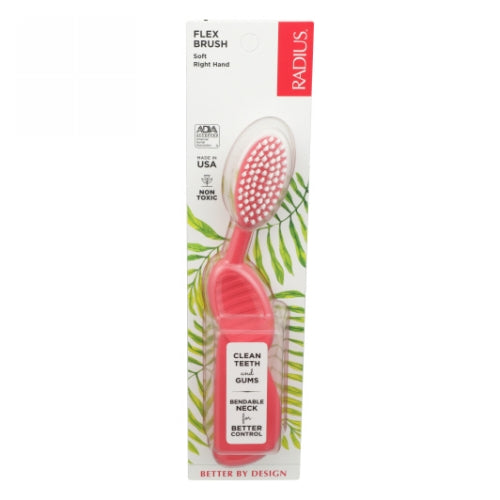 Radius Flex Brush Toothbrush Soft Assorted Colors Right Hand 1 Count by Radius