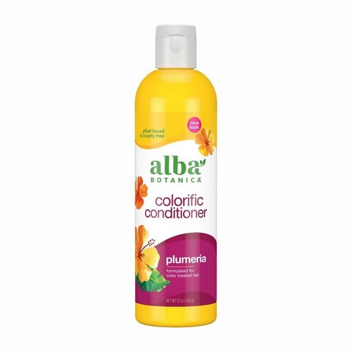 Hair Conditioner Colorific Plumeria 12 Oz by Alba Botanica