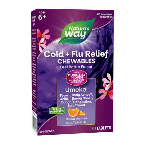 Umcka Cold+Flu Relief Chewables 20 Chews by Nature's Way