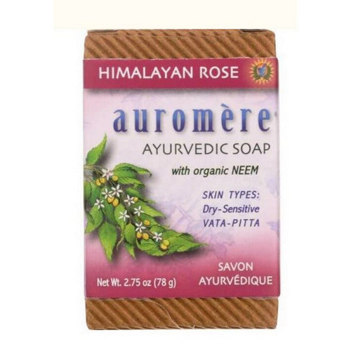 Ayurvedic Bar Soap Himalayan Rose, 2.75 oz by Auromere
