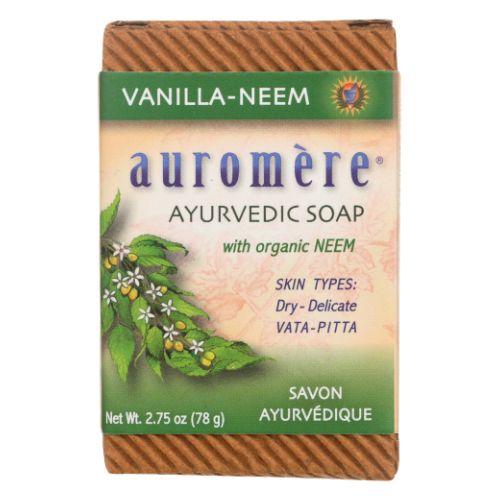 Ayurvedic Bar Soap Vanilla Neem 2.75 Oz by Auromere