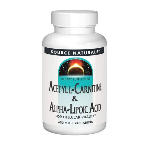 Acetyl L-Carnitine And Alpha-Lipoic Acid 240 Tabs by Source Naturals