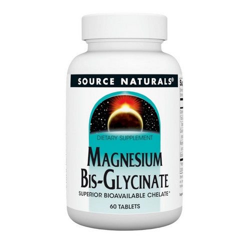 Magnesium Bis-Glycinate 60 Tabs by Source Naturals