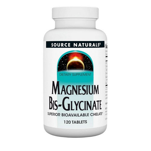 Magnesium Bis-Glycinate 120 tabs by Source Naturals