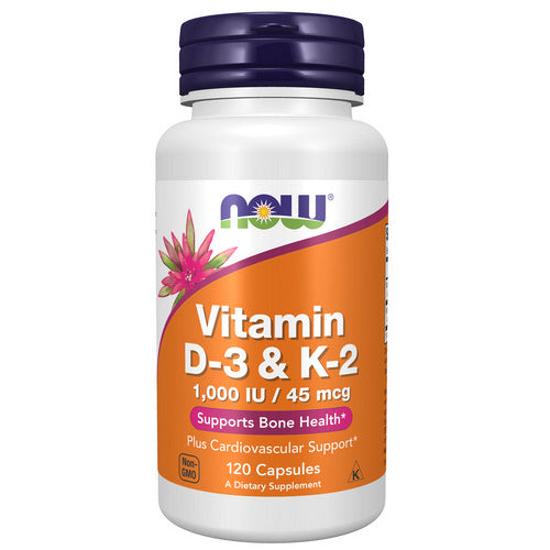 Vitamin D-3 And K-2 120 Caps by Now Foods
