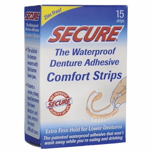 Secure Denture Adhesive Strips 15 PC by Secure