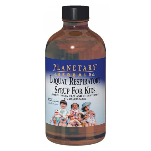 Planetary Loquat Respiratory Syrup for Kids 8 Oz by Planetary Herbals