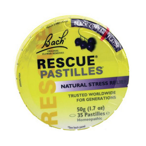Rescue Pastilles Natural Stress Relief Black Currant 1.7 Oz by Bach