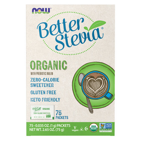 Organic Stevia Packets 75 Packets by Now Foods