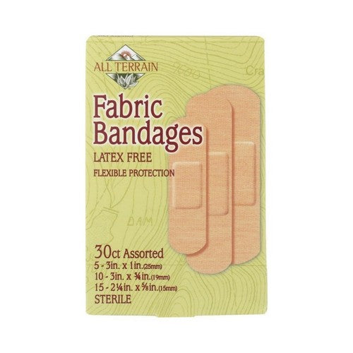 Sterile Fabric Bandages Assorted Latex Free 30 Count by All Terrain