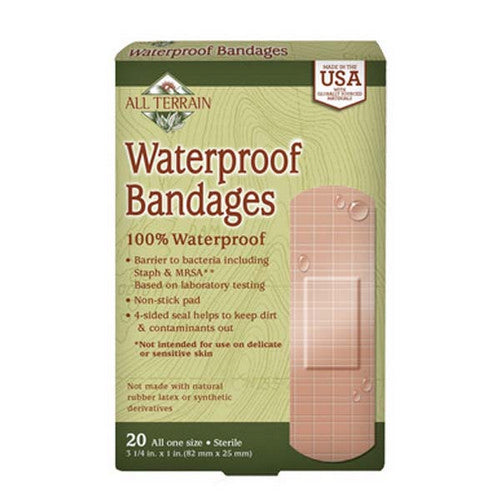 Waterproof Strong Strip Bandages 1 Inch 20 Pc by All Terrain