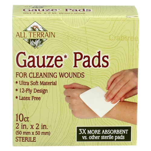 Gauze Pads Pads, 2 Inch/2 Inch 10 Pc by All Terrain