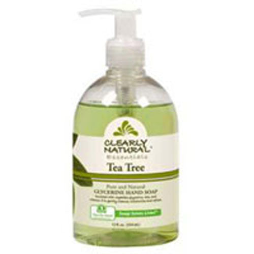 Liquid Soap with Pump Tea Tree 12 Oz by Clearly Natural