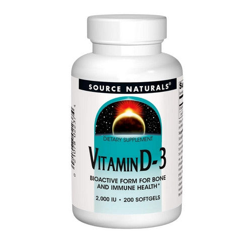 Vitamin D-3 200 Softgels by Source Naturals