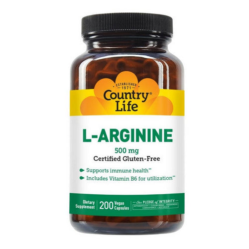 L-Arginine with B-6 200 Vcaps by Country Life