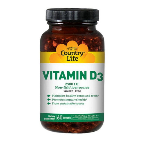 Vitamin D3 60 Softgels by Country Life
