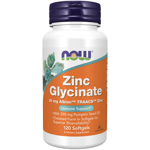 Zinc Glycinate Softgels 120 Count by Now Foods