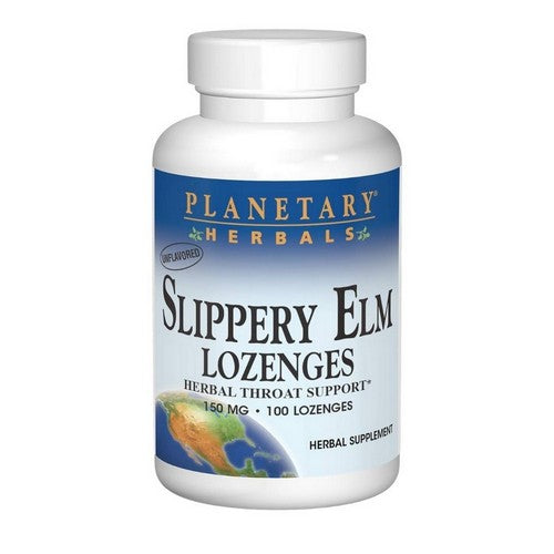 Slippery Elm Lozenges 100 Count by Planetary Herbals