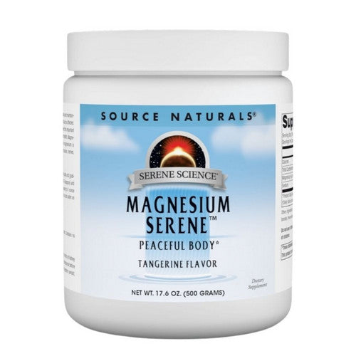 Magnesium Serene Powder Tangerine Flavor 500 gm by Source Naturals