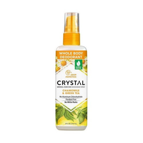 Whole Body Deodorant Spray Chamomile And Green Tea 4 Oz by Crystal