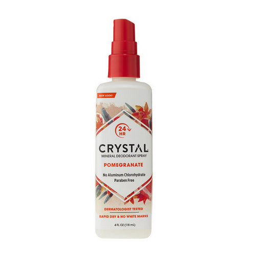 Mineral Deodorant Body Spray Pomegranate 4 oz by Crystal