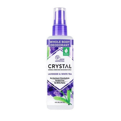 Whole Body Deodorant Spray Lavender And White Tea Lavender & White Tea 4 oz by Crystal