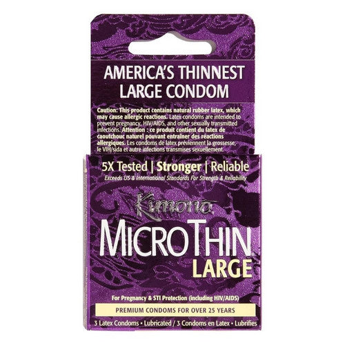 Kimono MicroThin Condoms Aqua Lube Large 3 CT by Mayer Laboratories