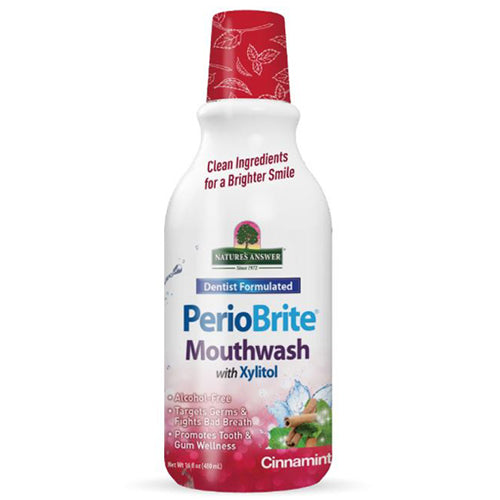 PerioBrite Mouthwash With Xylitol Cinnamint 16 Oz by Nature's Answer