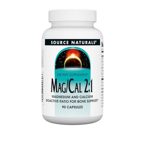 Magnesium and Calcium 2:1 90 Caps by Source Naturals