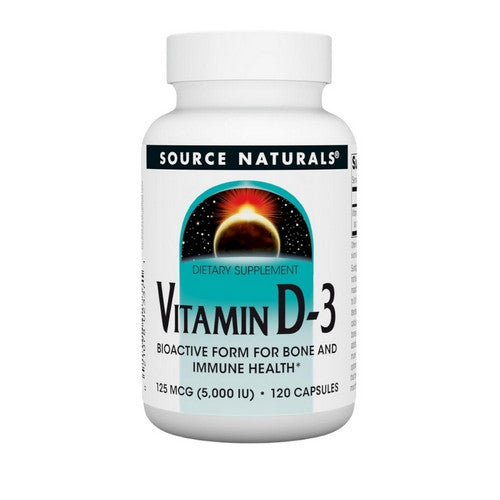 Vitamin D-3 120 Caps by Source Naturals
