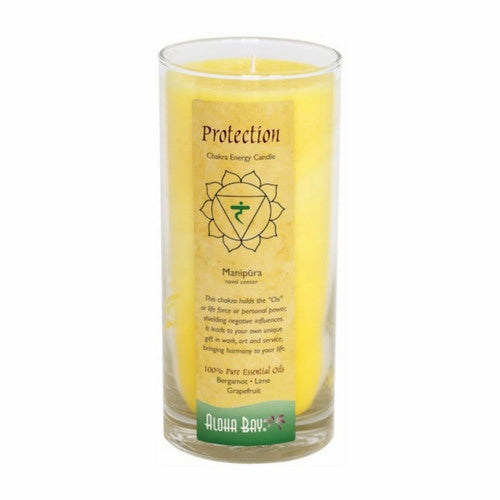 Chakra Candle Jar Protection Bergamot Lime 11 Oz by Aloha Bay