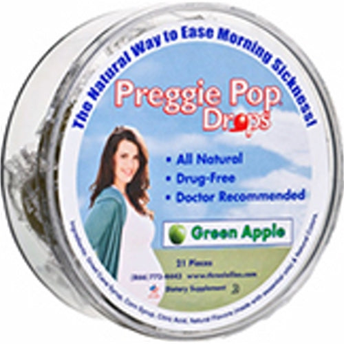 Preggie Drops Natural Green Apple 21 CT by Three Lollies