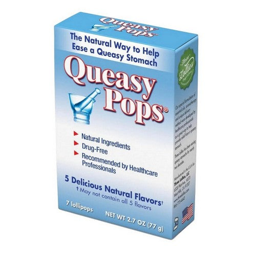 Queasy Pops 7 Delicious Natural Flavors 7 Count by Three Lollies