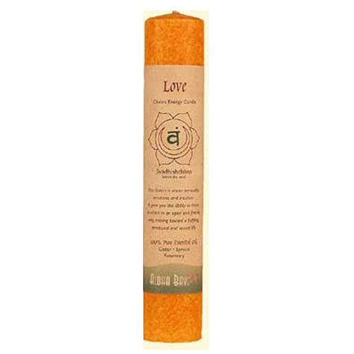 Chakra Pillar Candle Holder Orange by Aloha Bay