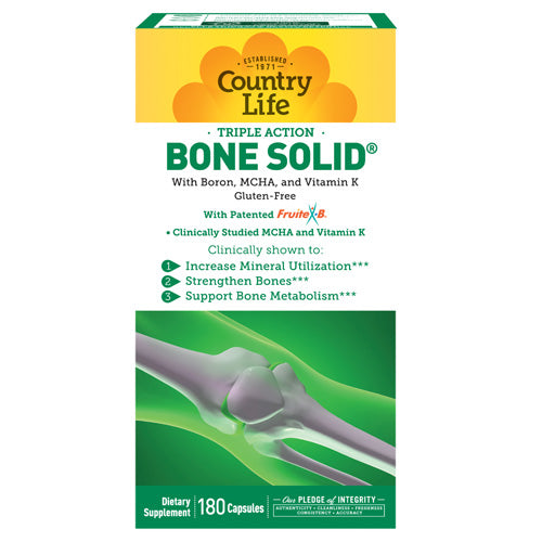 Bone Solid 180 VEG CAPS by Country Life