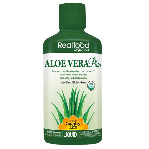 Realfood Organics Liquid Aloe Vera+ 32 fl oz by Country Life