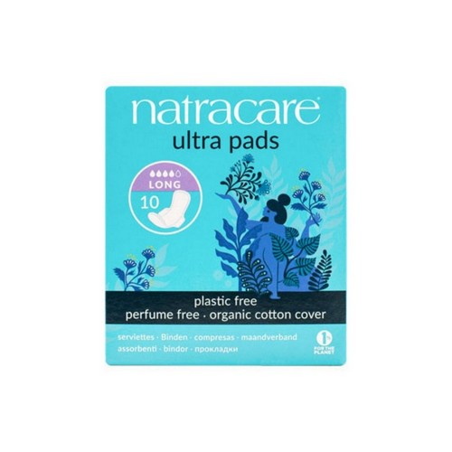 Ultra Long Pads with Wings 10 Count by Natracare