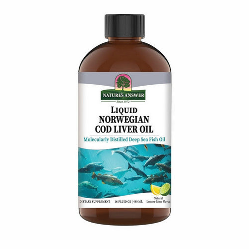 Liquid Norwegian Cod Liver Oil 16 Oz by Nature's Answer